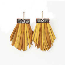 Load image into Gallery viewer, Tassel Cage Earrings - Sunflower