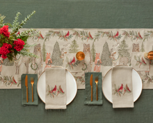 Load image into Gallery viewer, Christmas Cardinals Tea Towel
