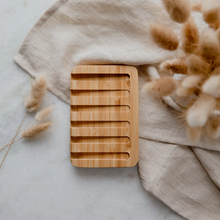 Load image into Gallery viewer, Waterfall Bamboo Soap Dish