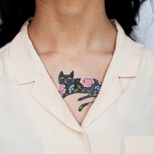 Load image into Gallery viewer, Temporary Tattoo Pairs - Flower Cat