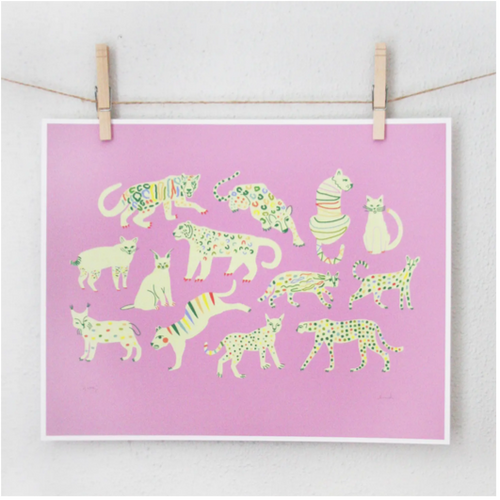 Pink Kitty Print