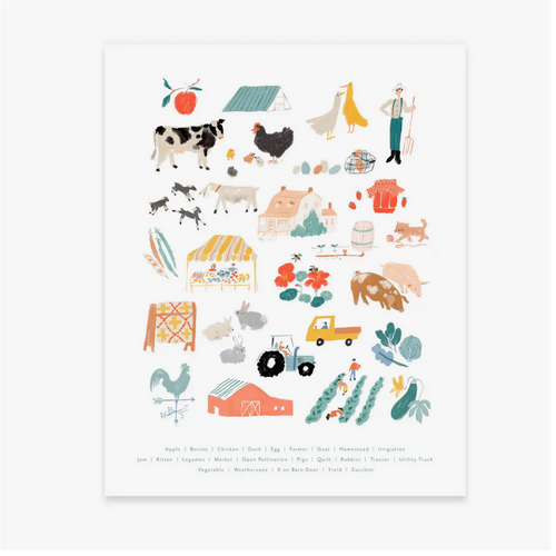 Farm Alphabet Print