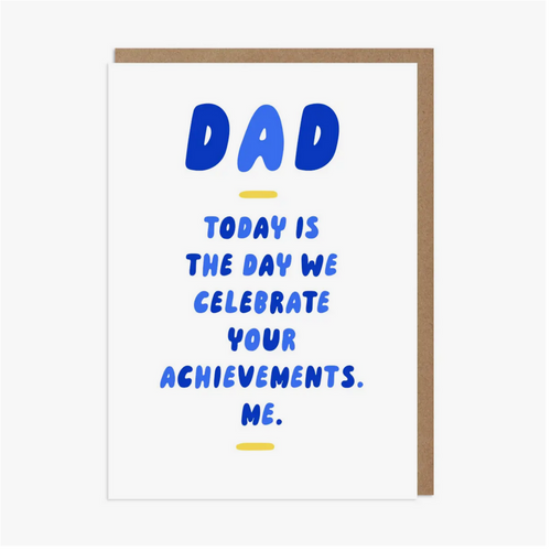 Dad Achievements Funny Card