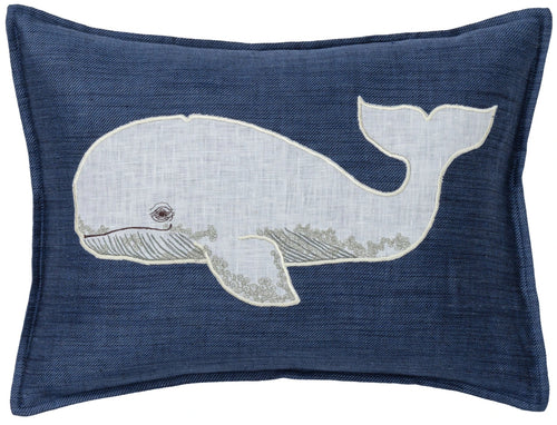 Whale Applique Pillow