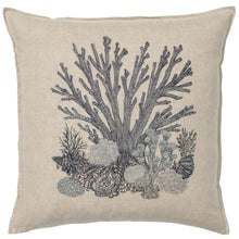 Load image into Gallery viewer, Large Navy Coral Pillow