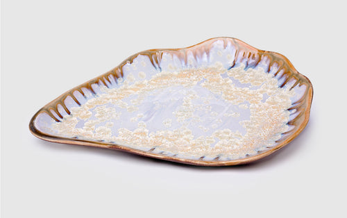 Medium Oyster Plate - Abalone & Tortoise
