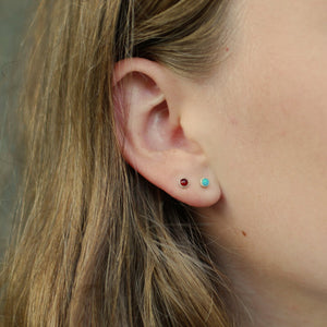 Tiki Studs - Carnelian