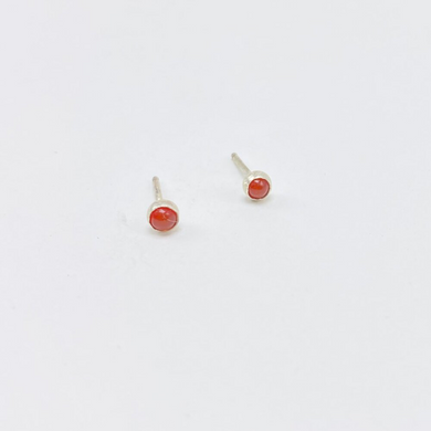 Tiki Studs - Carnelian