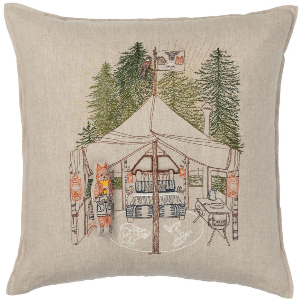 Camper Fox Pocket Pillow