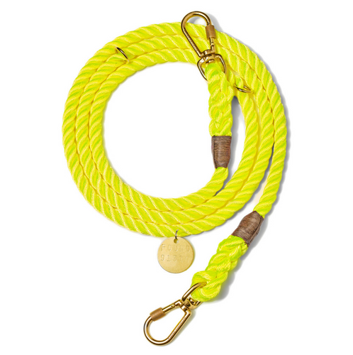 Nylon Rope Dog Leash - Neon Yellow
