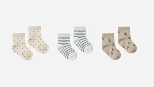 Printed Socks - Sailboat Stripe Dot
