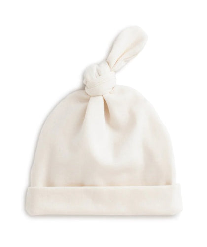 Knotted Baby Hat - Solid Natural