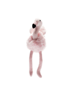 Knitted Plush Tweed Pink Flamingo Rattle