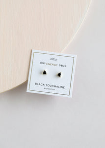 Black Tourmaline Mini Energy Studs