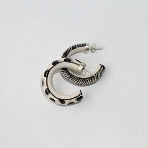 White Ceramic Hoops - Large