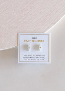 White Druzy Bars