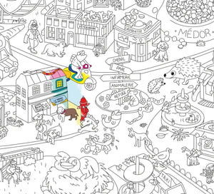 Giant Coloring Poster - Animal City