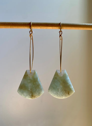Mina Earrings - Aquamarine & Moonstone