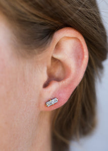 Silver Druzy Bars