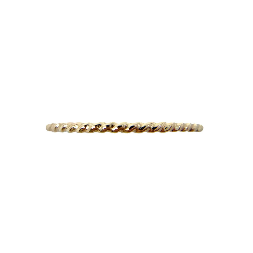 Gold Twist Stacking Ring