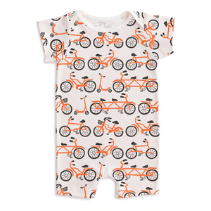 Summer Romper - Bikes Orange