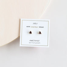 Load image into Gallery viewer, Amethyst Mini Energy Studs