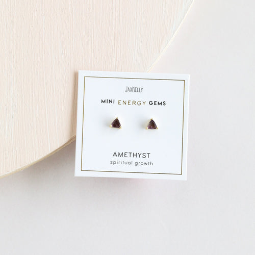 Amethyst Mini Energy Studs