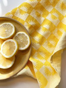 Sunrise Tea Towel - Lemon