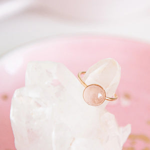 Large Rose Quartz Ring