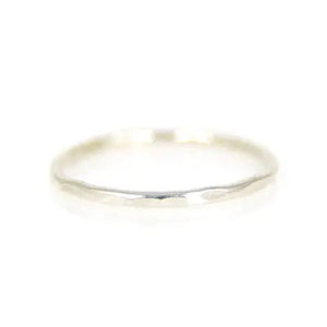 Silver Hammered Stacking Rings