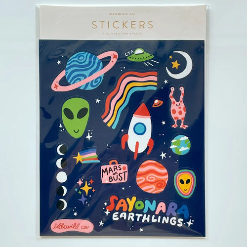 Space Race Sticker Sheet