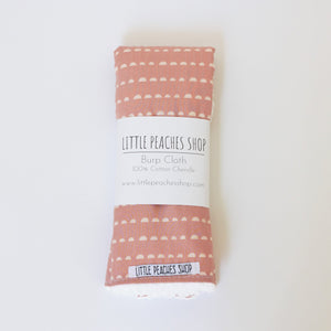 Chenille Burp Cloth - Blush Clouds