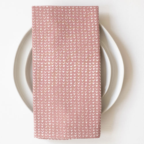 Block Printed Napkins - Beckett Terracotta