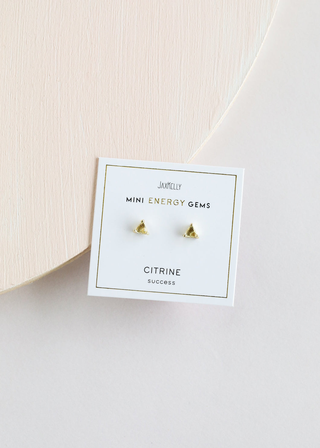Citrine Mini Energy Studs