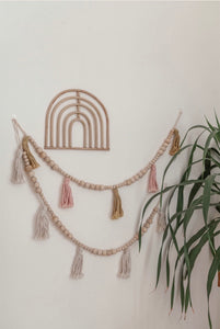 Rattan Rainbow Wall Hanging