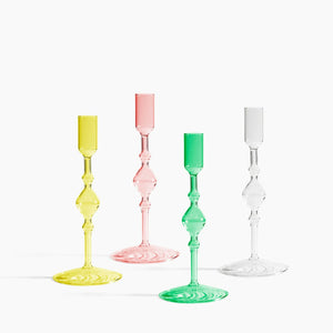 Glass Candlestick Holder - Tall