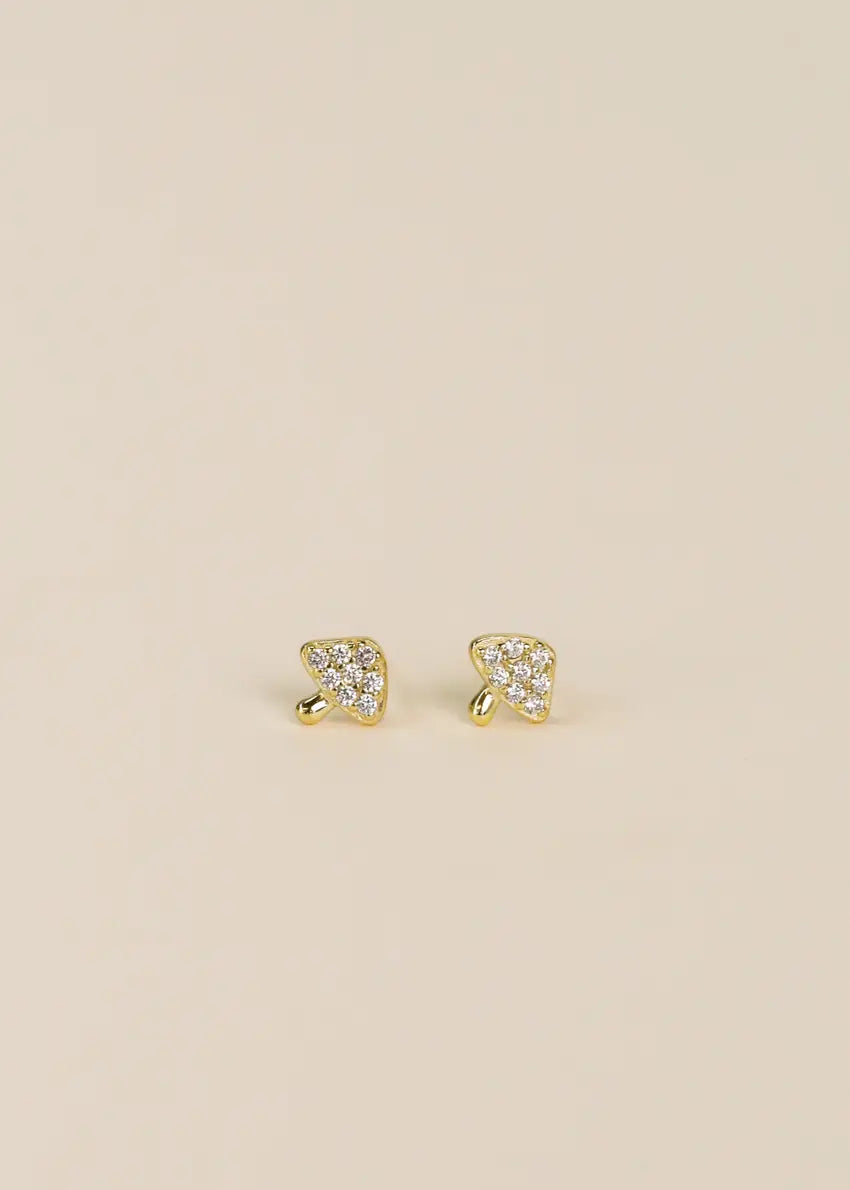Pave Mushroom Studs