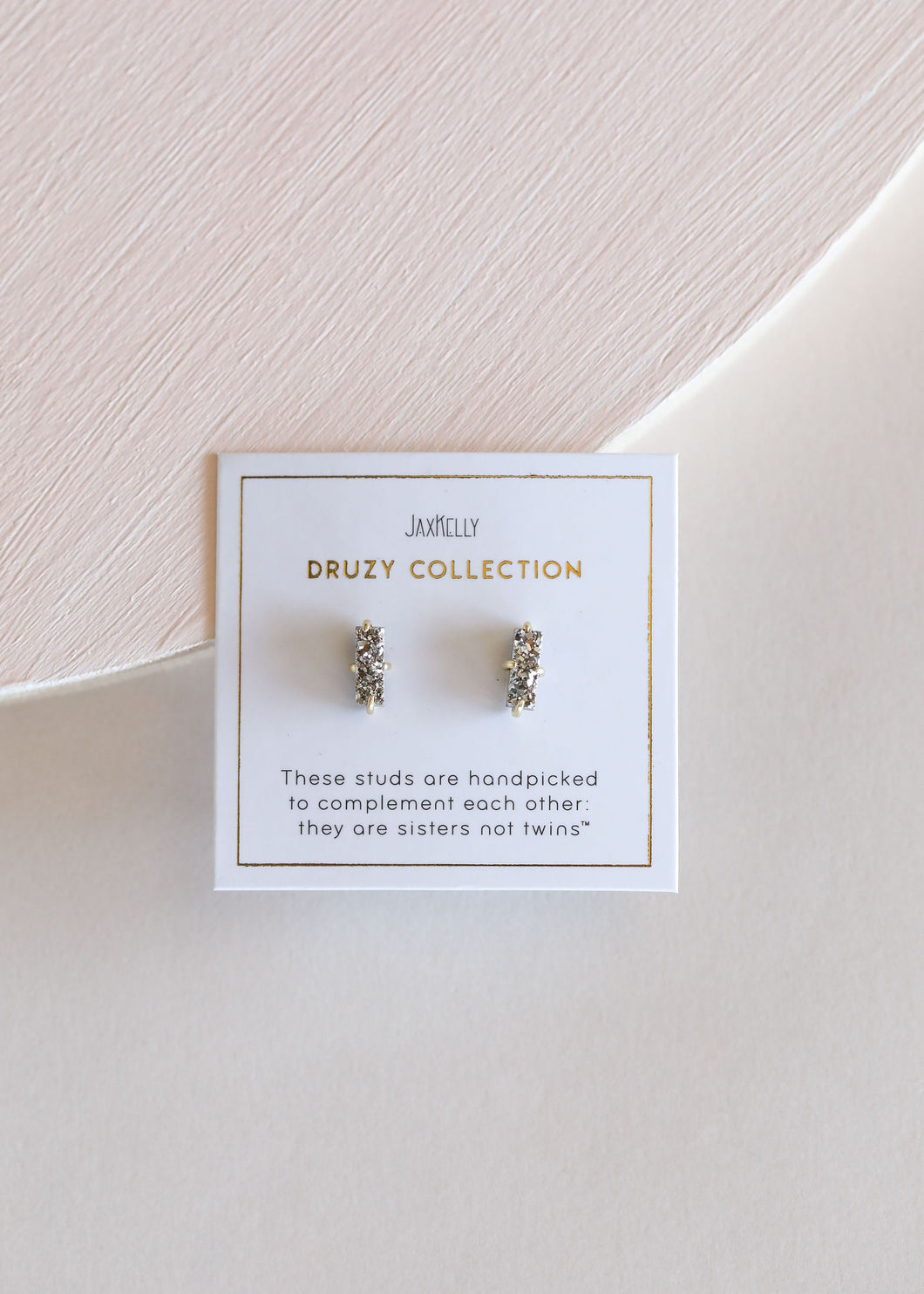 Silver Druzy Bars