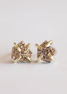 Rose Gold Druzy Prongs