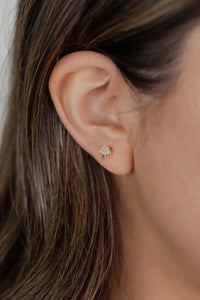 Pave Mushroom Studs