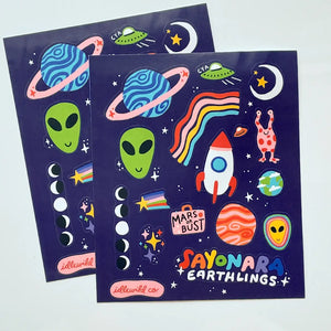 Space Race Sticker Sheet